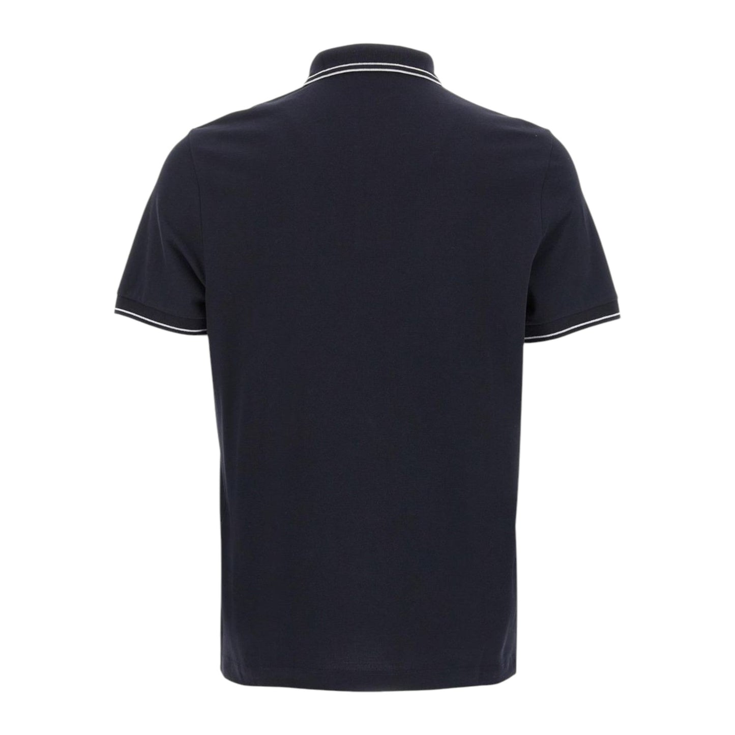 Stone Island Organic Cotton Elastane Pique Navy Polo Shirt