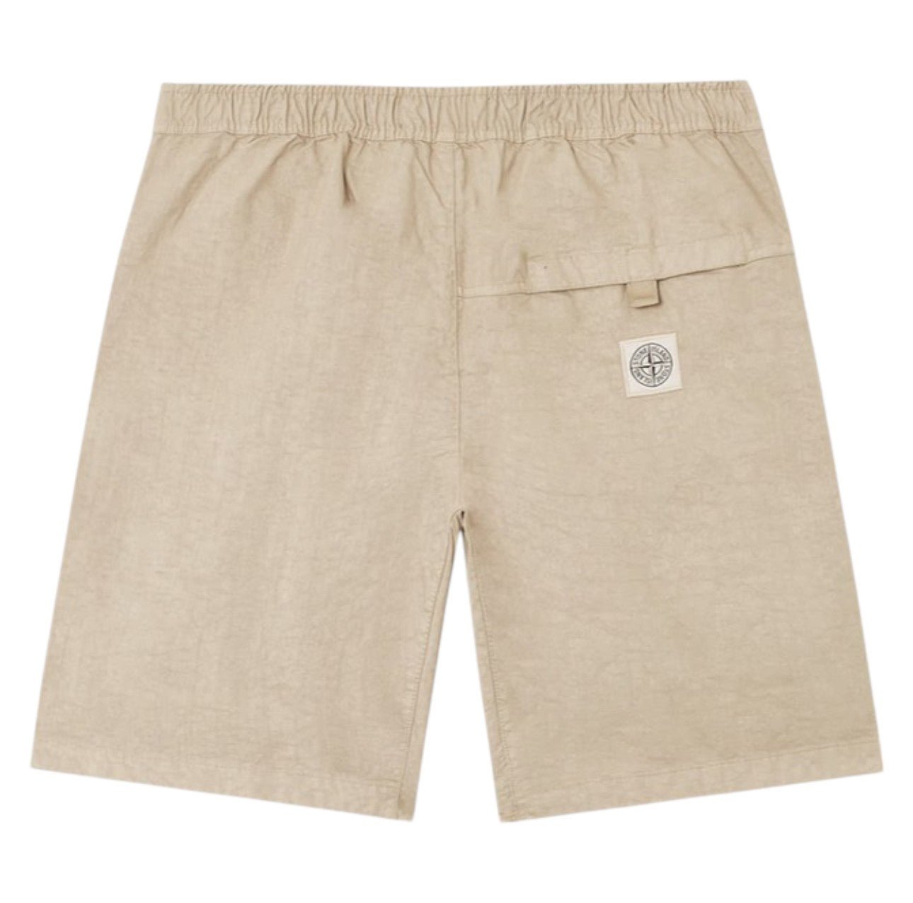 Stone Island, Bermuda Shorts in Biscuit with Panama Weave