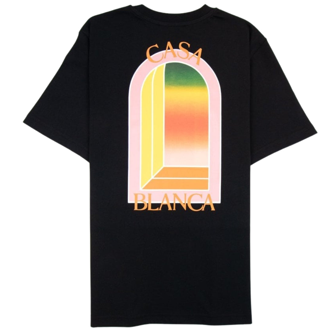 Casablanca Gradient Arch Design Black T-Shirt