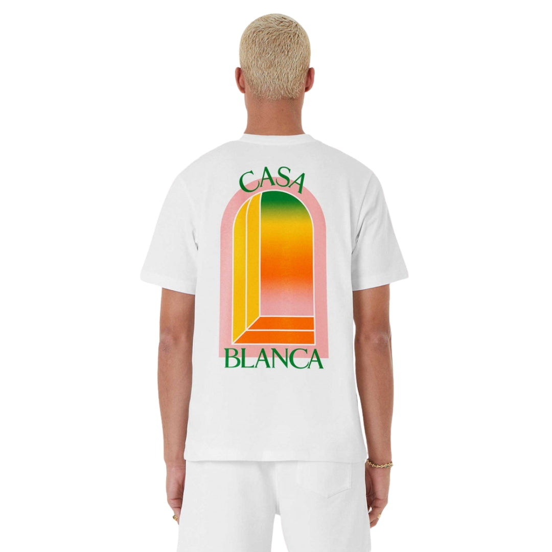 Casablanca Gradient Arch Design White T-Shirt