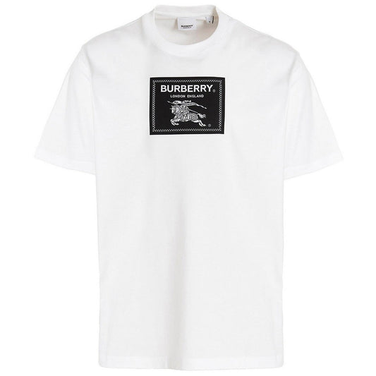 Burberry Box Logo White T Shirt