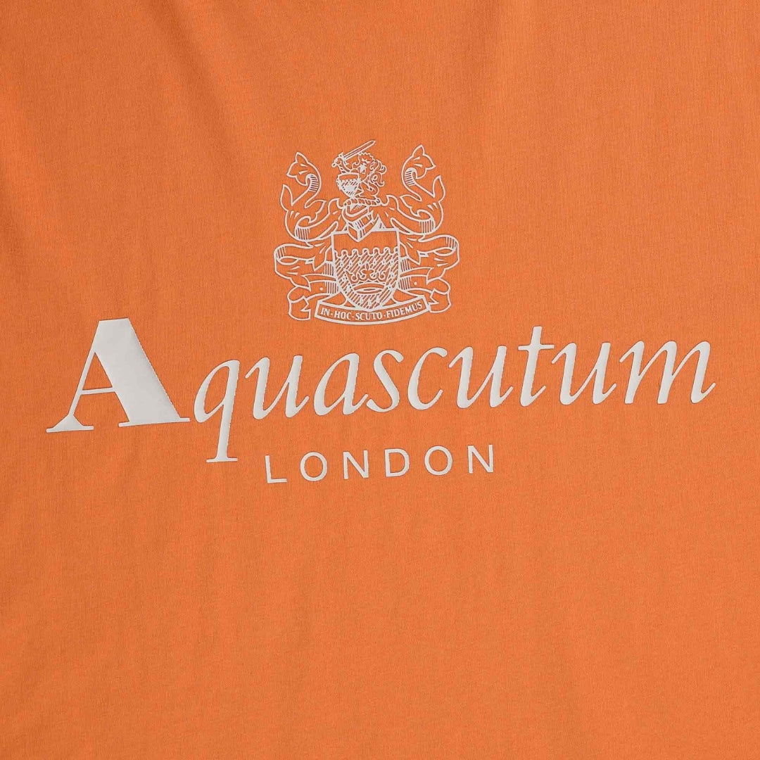 Aquascutum ACTIVE BIG LOGO T-SHIRT FW23 TS001 23 Orange T-Shirt Mens S