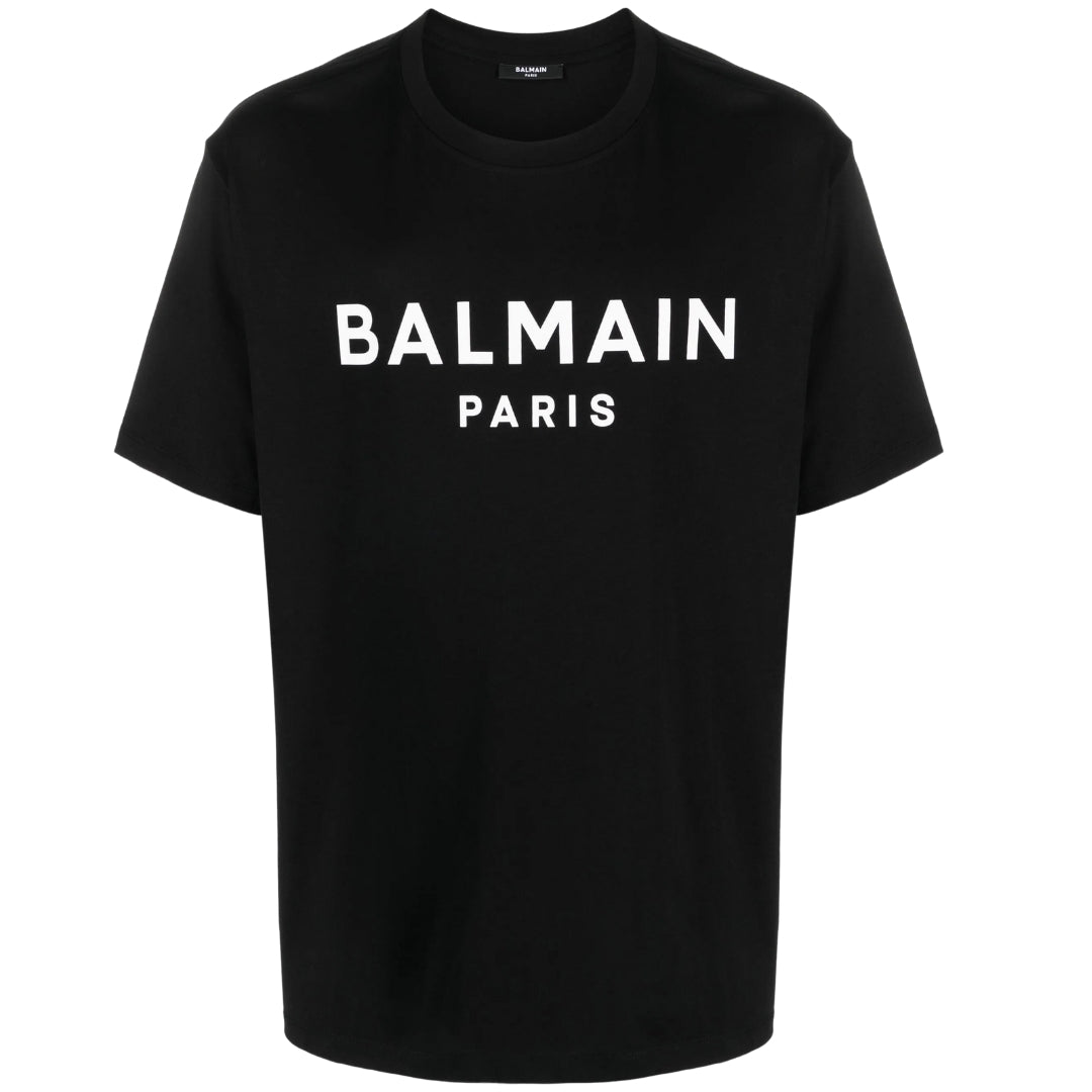 Balmain Paris Bold Brand Logo Black T-Shirt