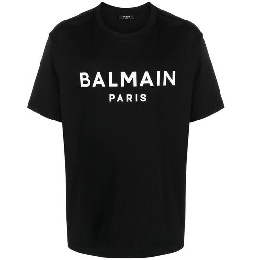 Balmain Paris Bold Brand Logo Black T-Shirt