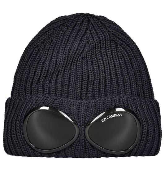 C.P. Company Merino Wool Goggle Black Beanie