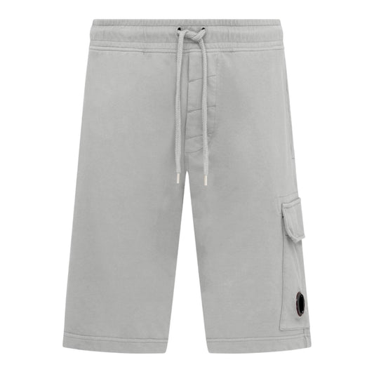 C.P. Company Light Fleece Cotton Lens Melagne Grey Shorts