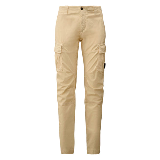 C.P. Company Stretch Sateen Pistachio Shell Beige Cargo Pants