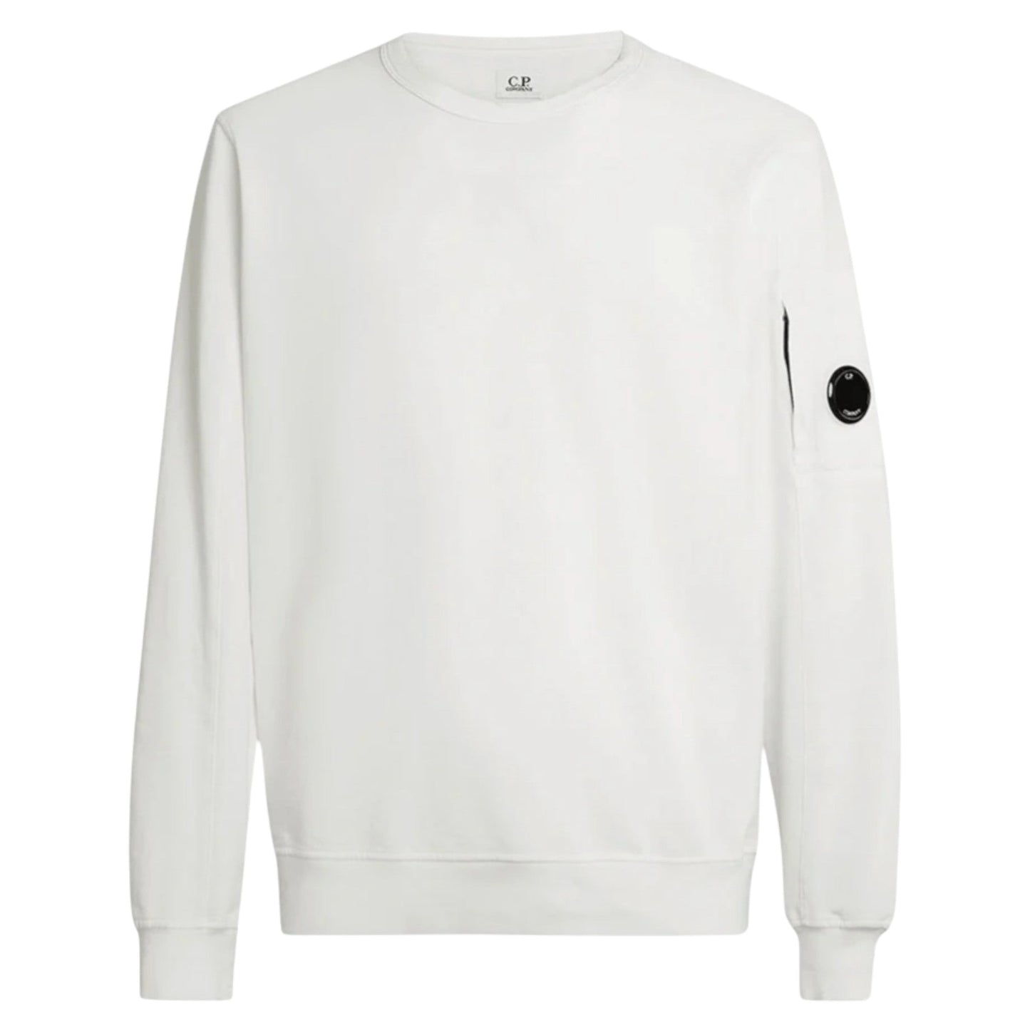 C.P. Company White Light Fleece Lens Sweatshirt