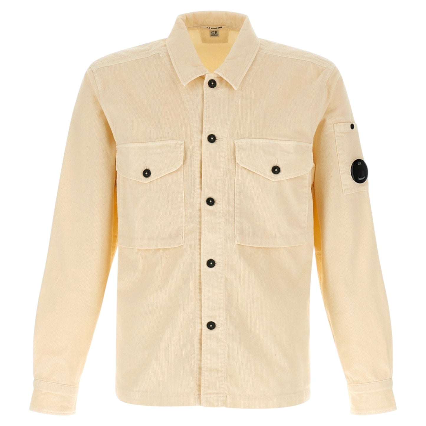 C.P. Company Corduroy Lens Button Beige Overshirt