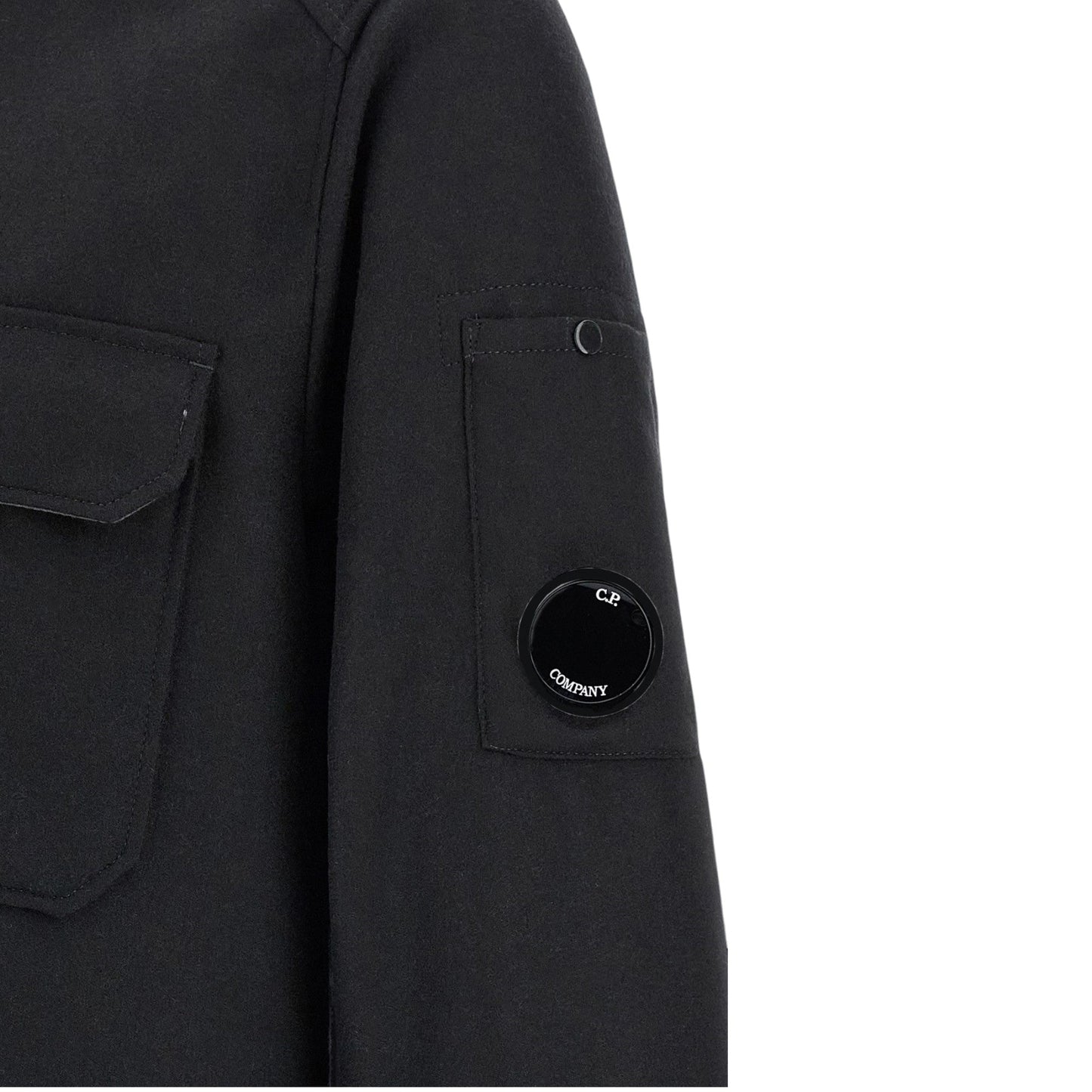 C.P. Company Felt Lens Black Overshirt