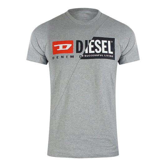 Diesel T Diego Cuty 9Cb Grey Melange No Bros T Shirts Mens