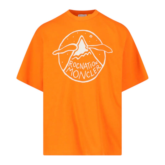 Moncler X Roc Nation By Jay-Z Crewneck Orange T-shirt