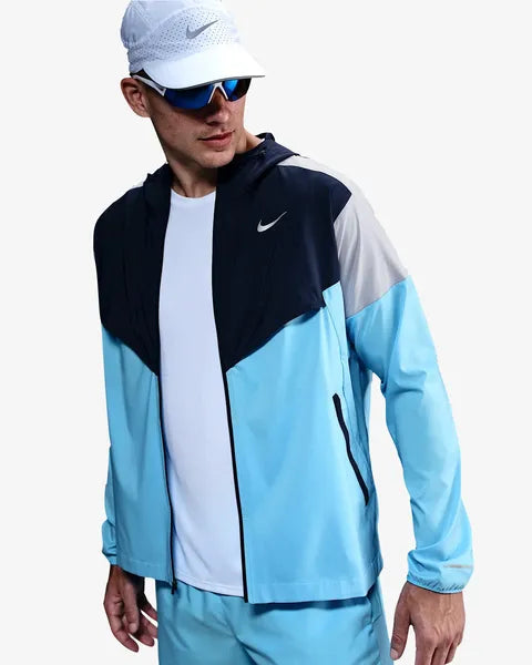 IMPOSSIBLY LIGHT UV REPEL JACKET - OBSIDIAN / AQUA