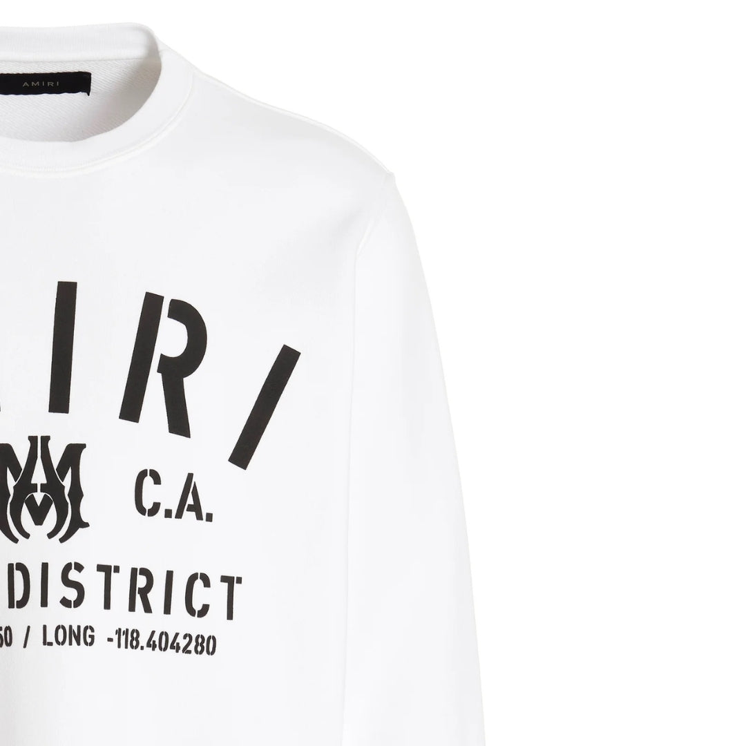 Amiri Stencil Logo White Sweatshirt M