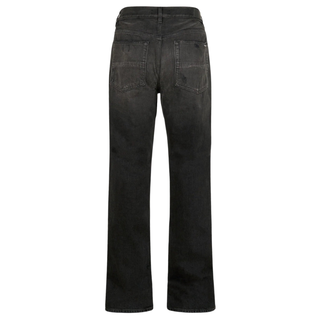 Amiri MA Bar Logo Straight Fit Aged Black Denim Jeans W31 L32 / 32L