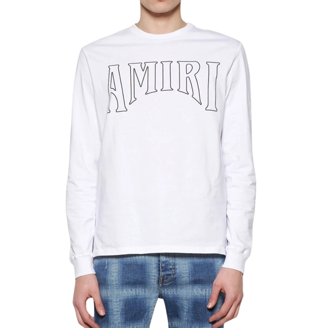 Amiri Sun Logo Long Sleeve White T-Shirt S