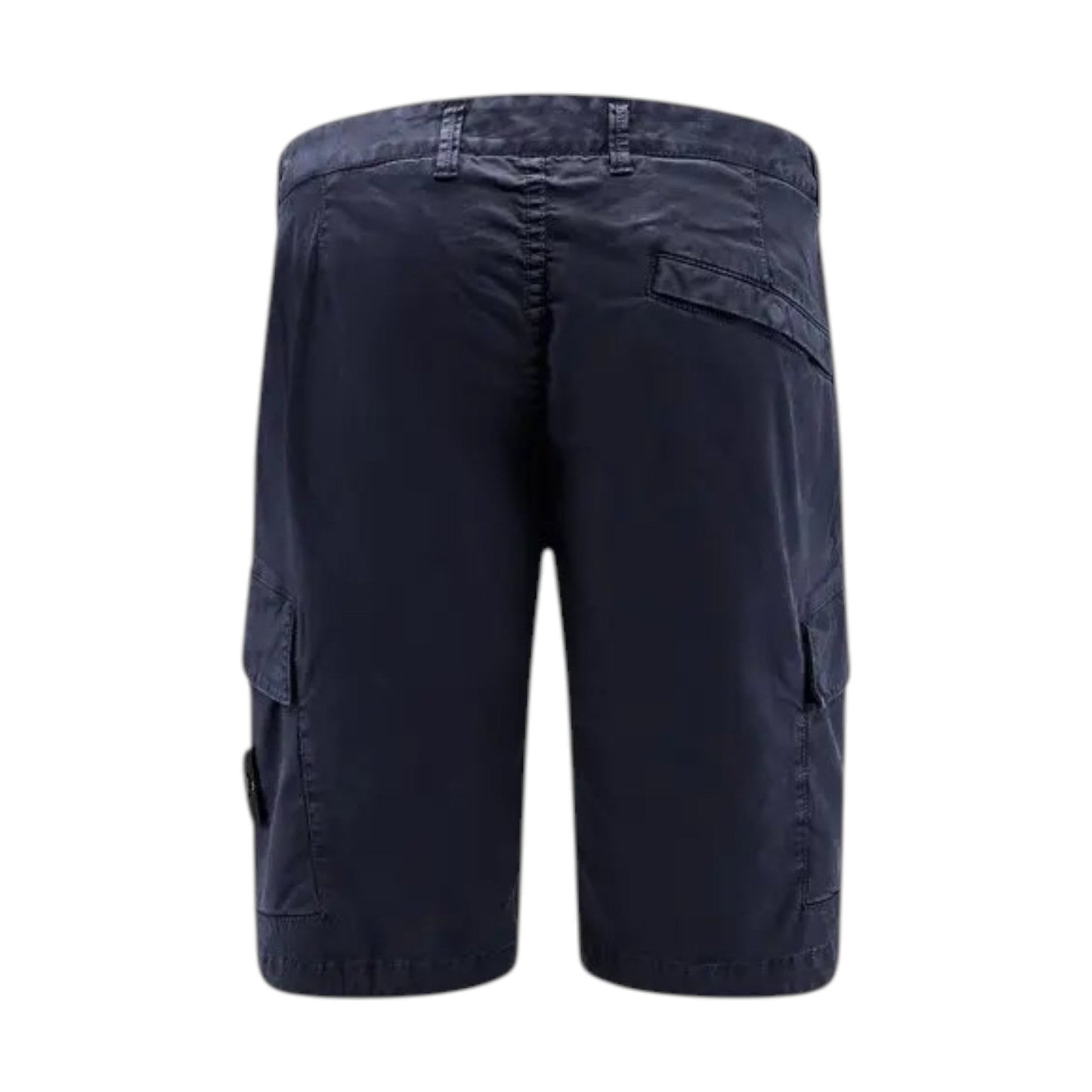 Stone Island Stretch Twill Blue Cargo Bermuda Shorts