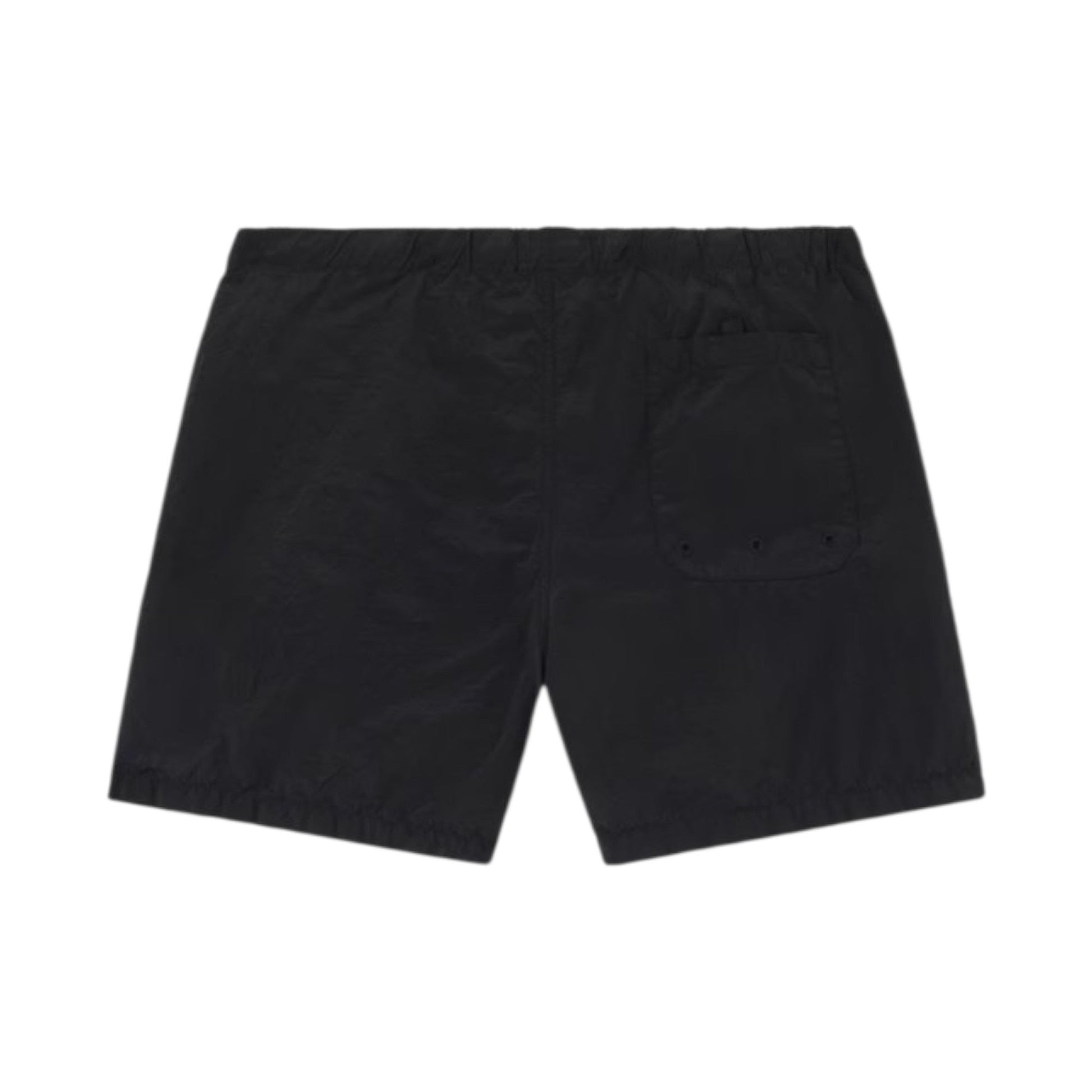 Stone Island Crinkled Nylon Black Swim Shorts