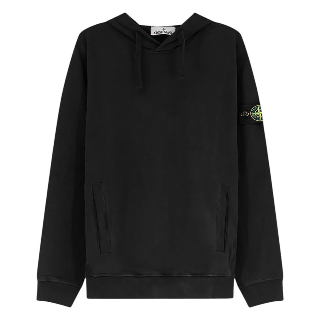 Stone Island Organic Cotton Black Hoodie