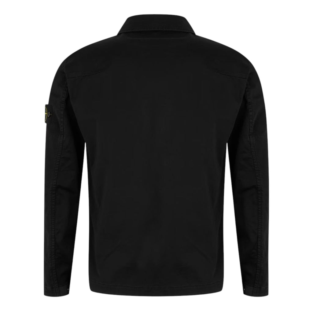 Stone Island Raso Cotton Black Overhsirt