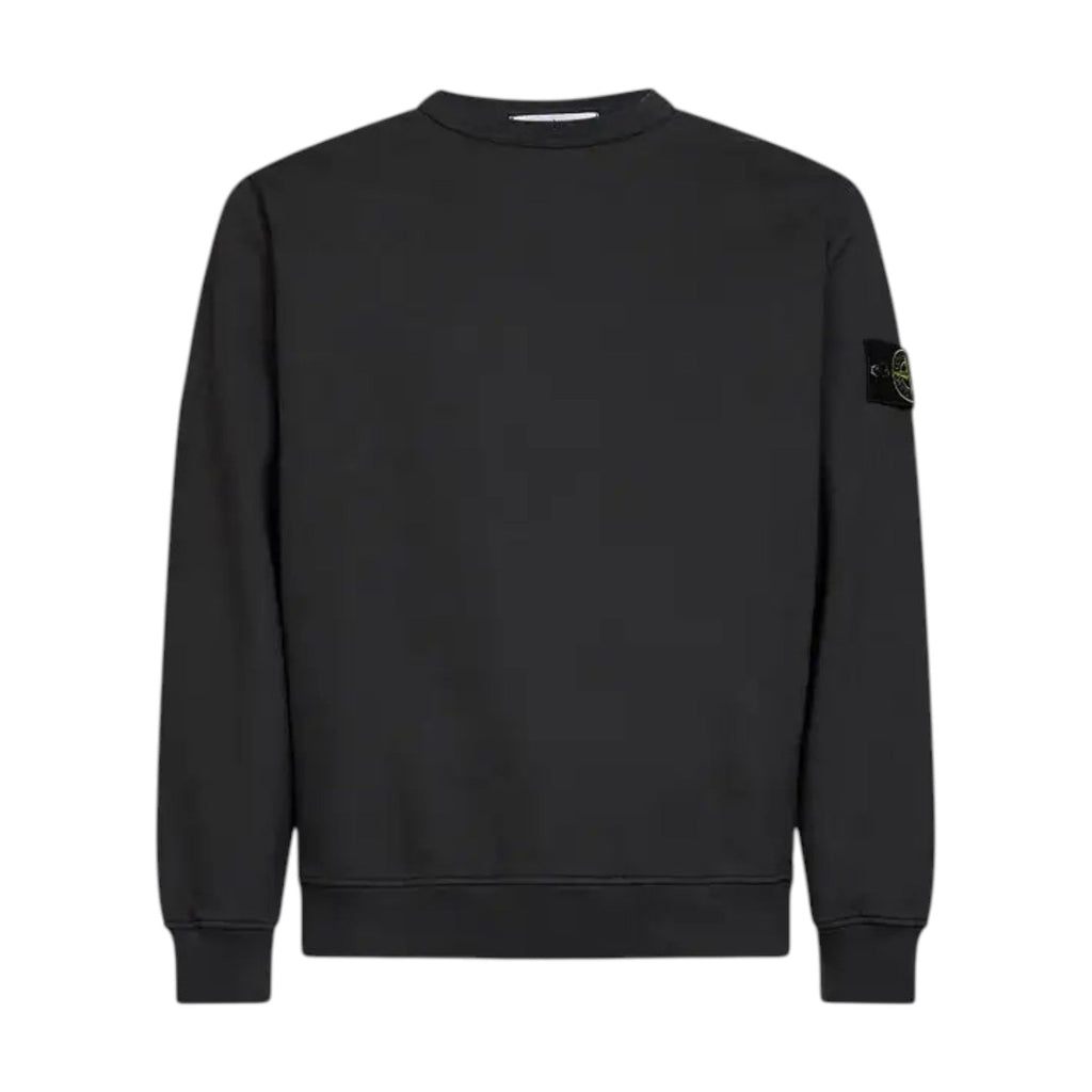 Stone Island Brushed Organic Cotton Lead Grey Sweatshirt