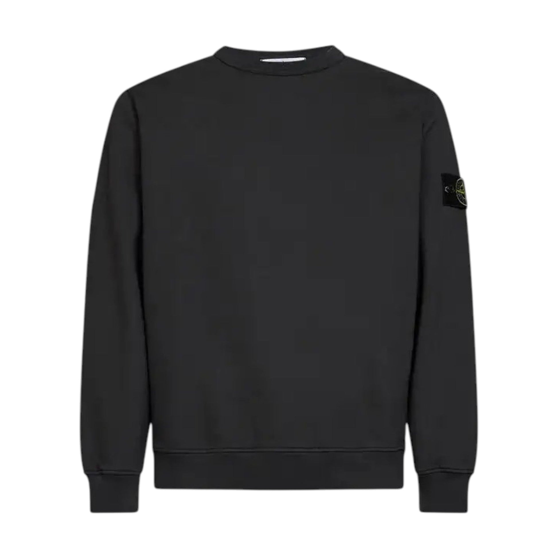 Stone Island Brushed Organic Cotton Lead Grey Sweatshirt