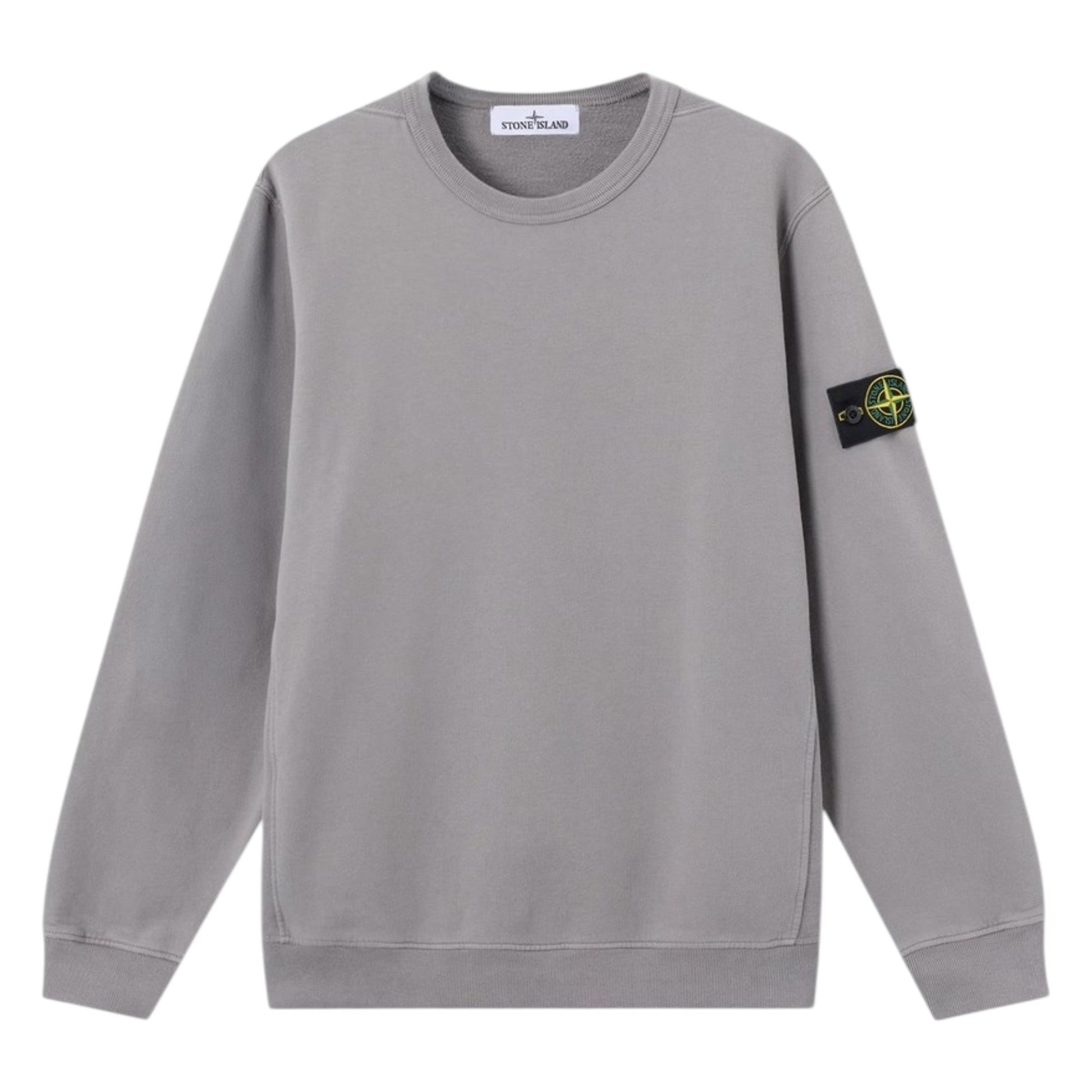 Stone Island Brushed Organic Cotton Grey Sweatshirt