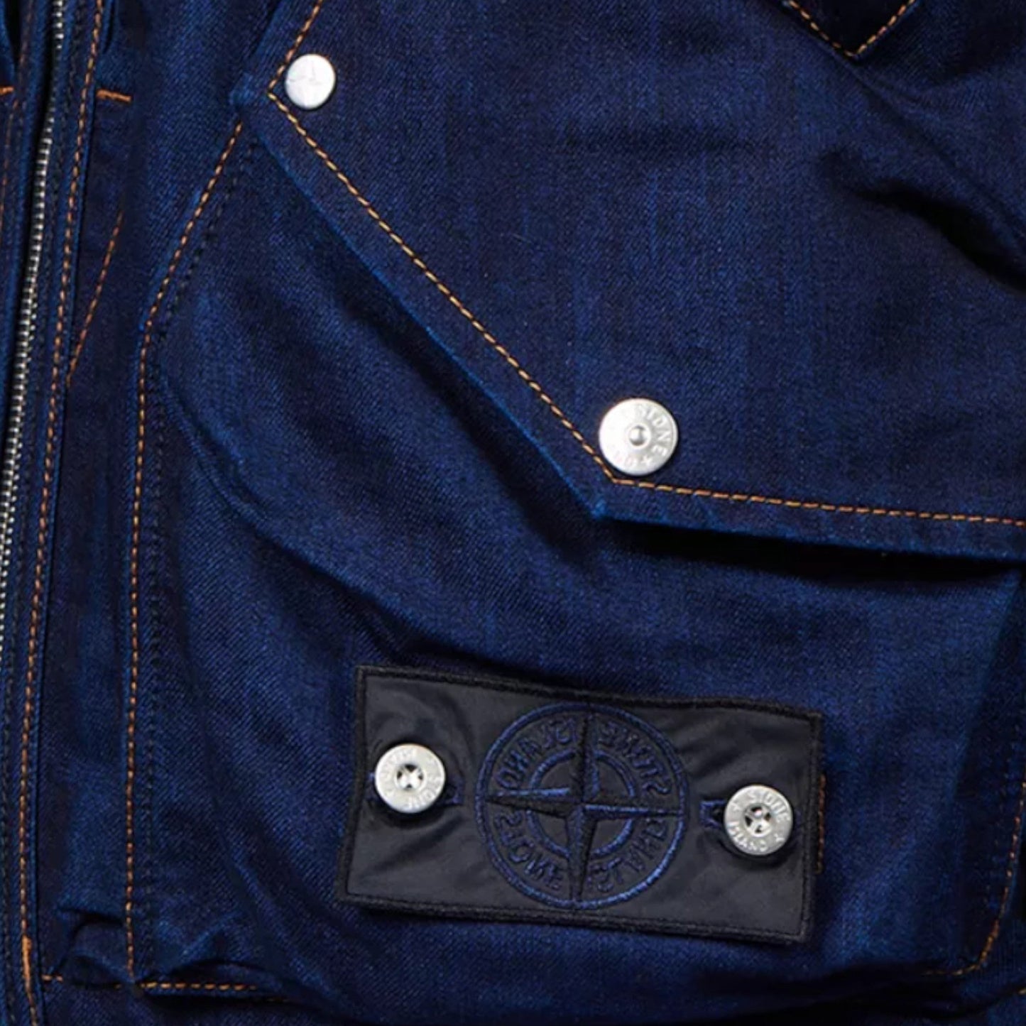 Stone Island Indigo Denim Utility Vest