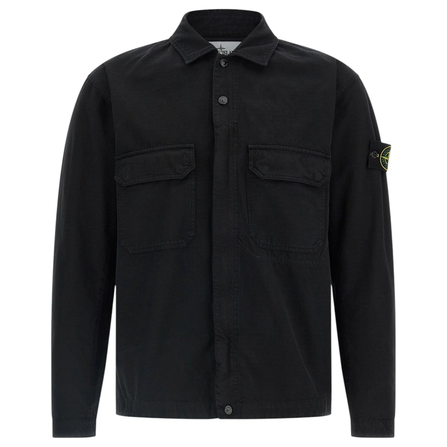 Stone Island Raw Cotton Black Overshirt