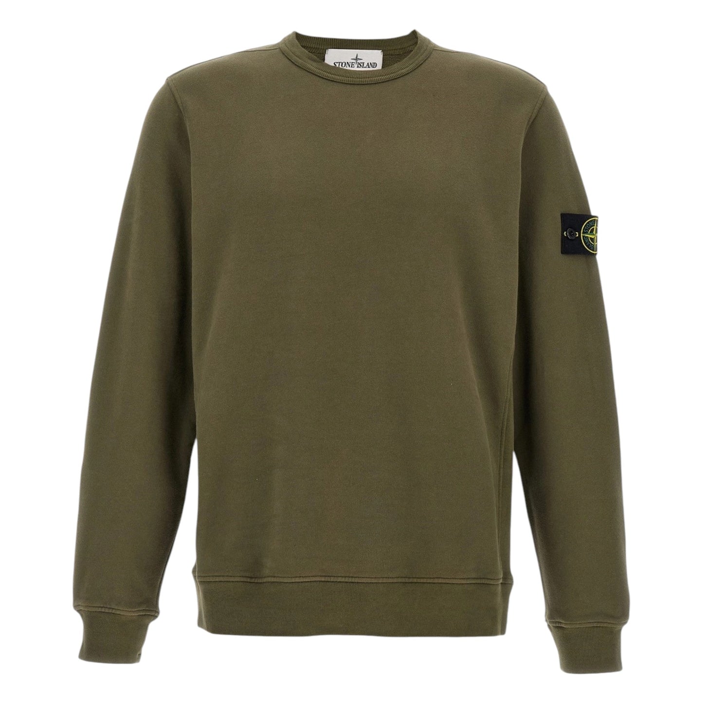 Stone Island Fleece Cotton Green Khaki Sweatshirt