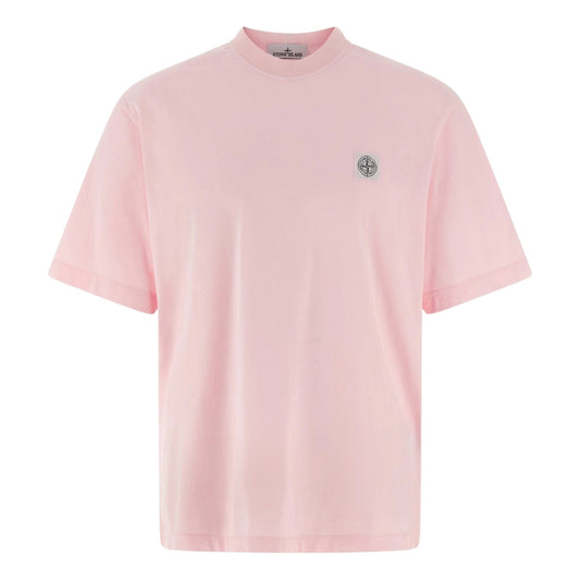 Stone Island Logo Patch Pink T-shirt