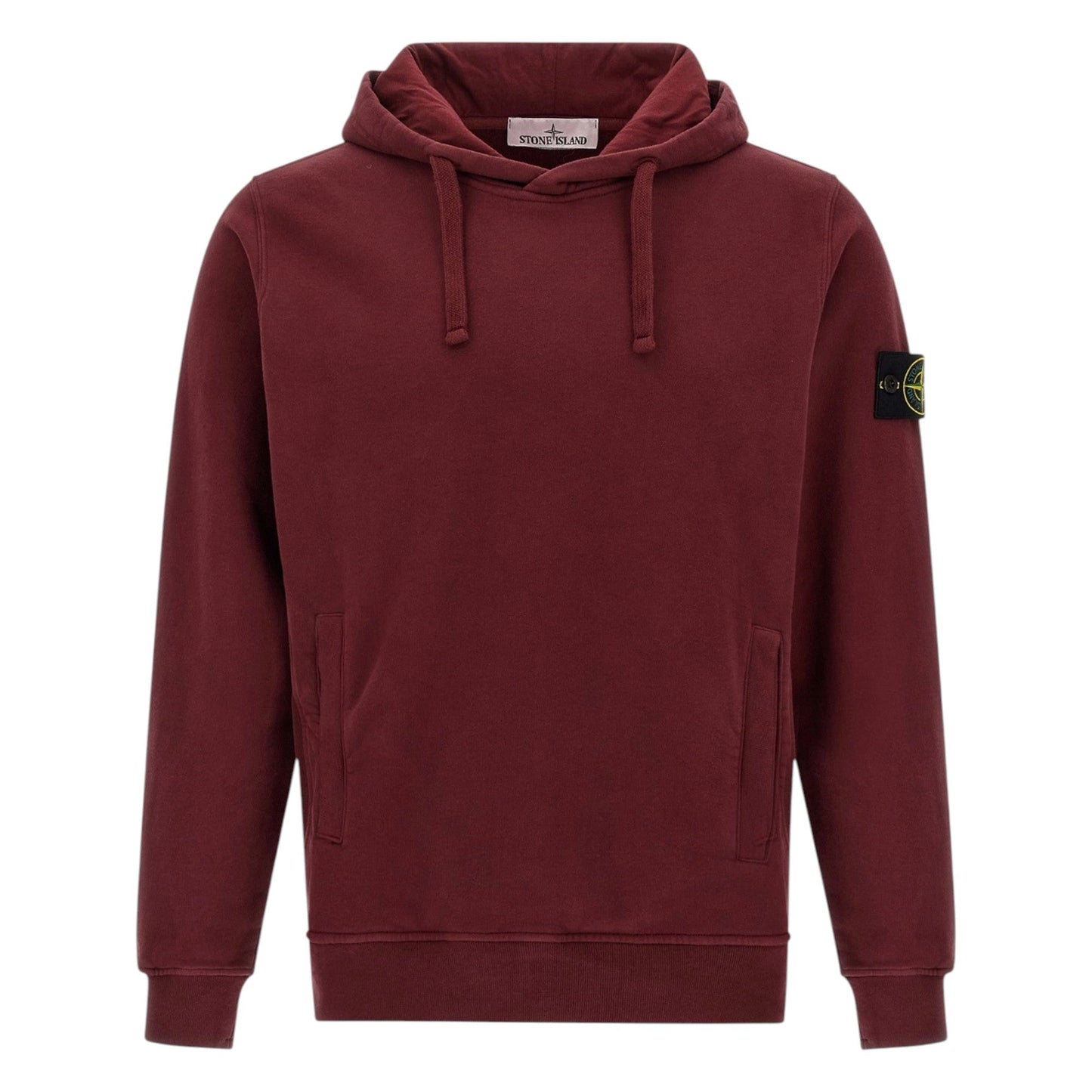 Stone Island Burgundy Red Fleece Cotton Hoodie