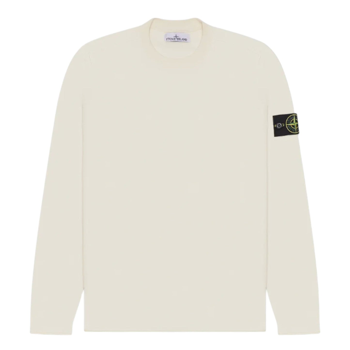 Stone Island Light Raw Organic Cotton Ivory Knitwear Sweatshirt