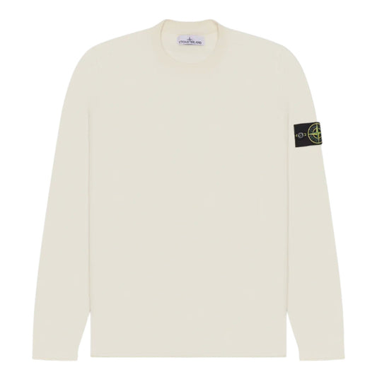Stone Island Light Raw Organic Cotton Ivory Knitwear Sweatshirt