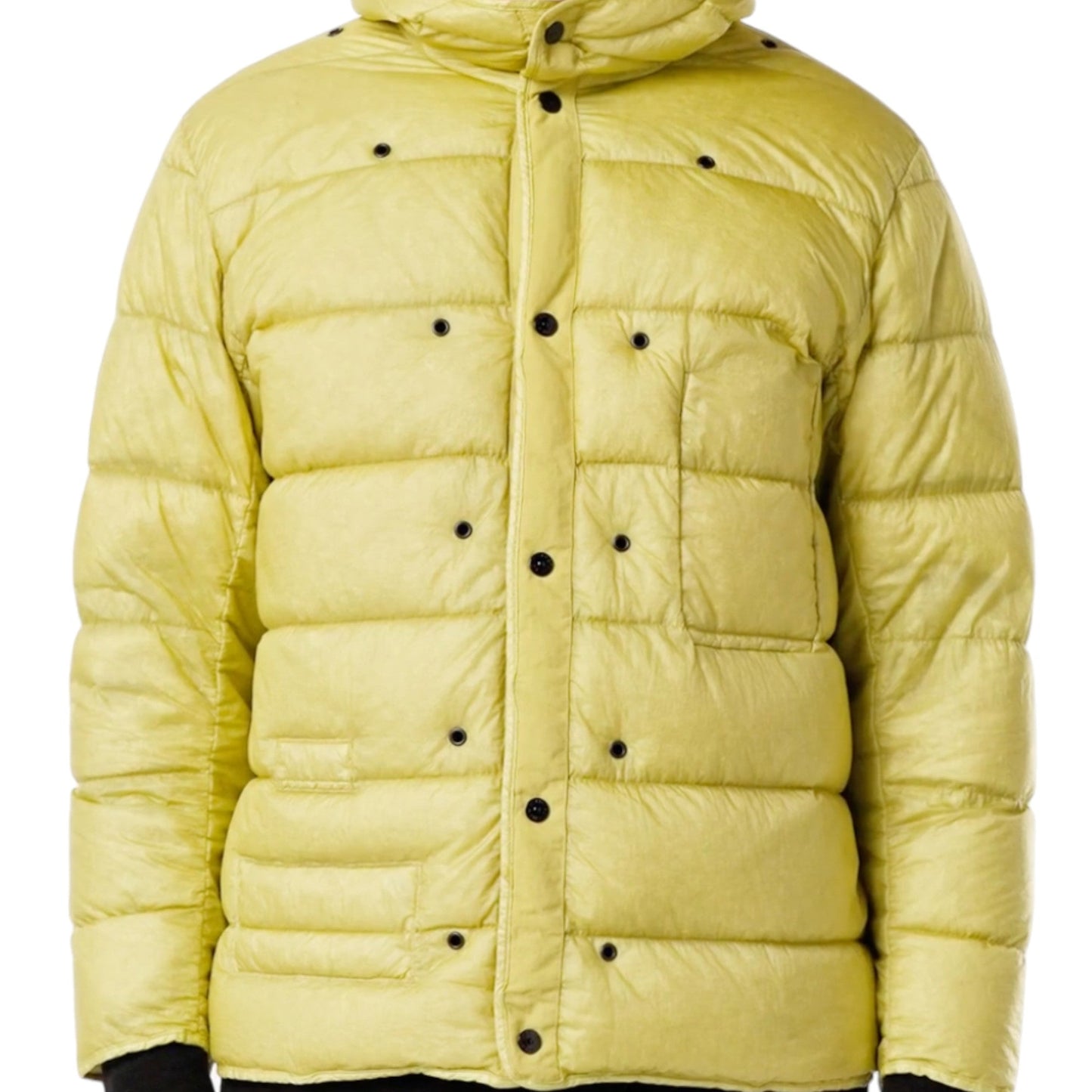 Stone Island Wrinkled Corduroy 500-TC Military Green Parka Jacket