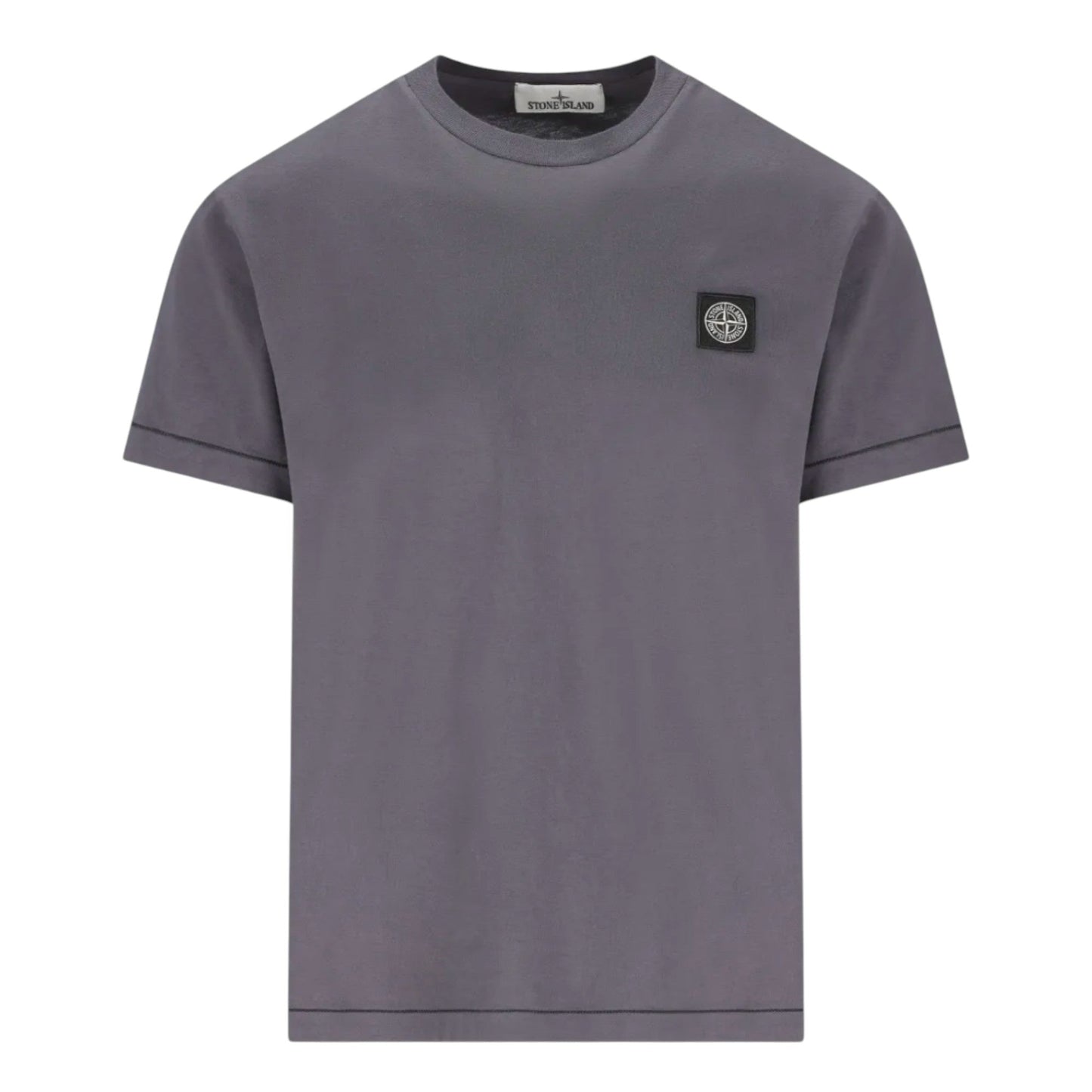 Stone Island Compass Patch Logo Dark Charcoal Grey T-shirt