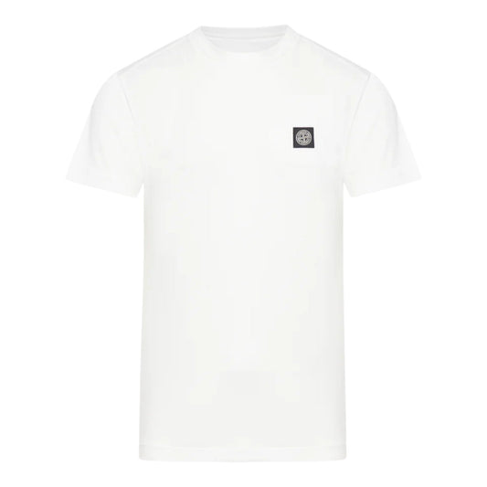 Stone Island White Logo Patch T-Shirt