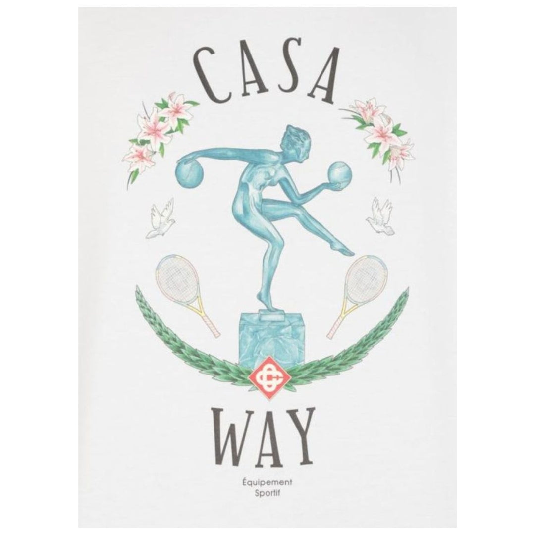 Casablanca Statue En Marbe Design White T-Shirt S