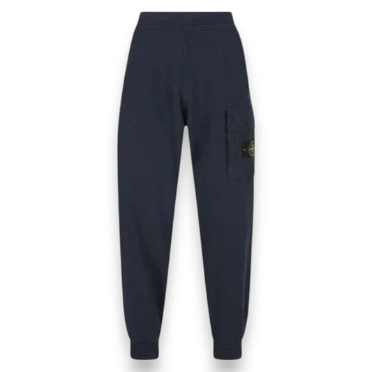 Stone Island, Navy Fleece Joggers Organic Cotton - True Labels
