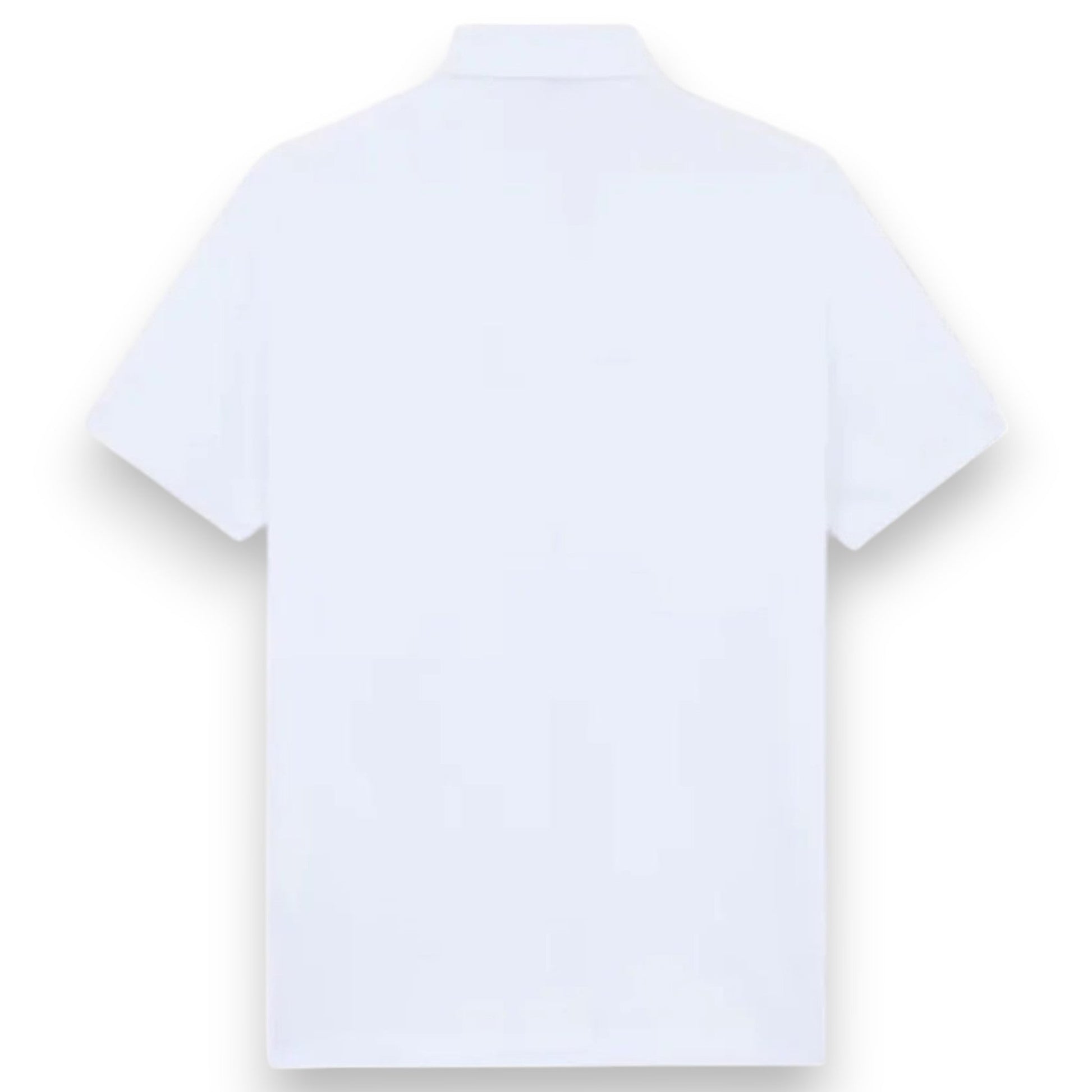 Stone Island, Slim Fit White Polo Shirt with Compass Patch