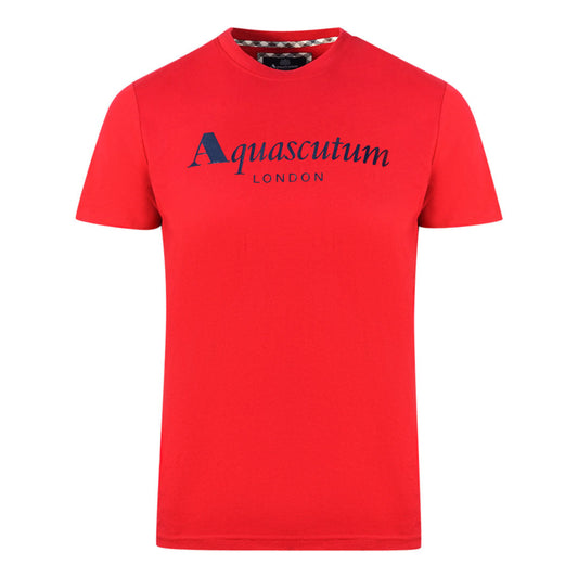 Aquascutum Brand Logo Red T-Shirt