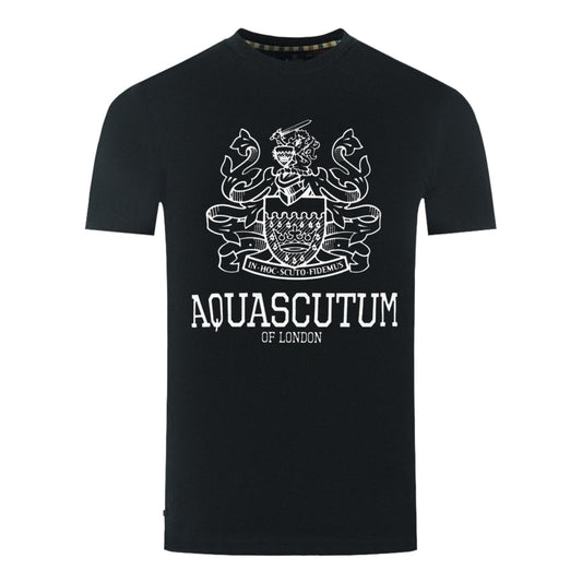 Aquascutum Brand Logo Black T-Shirt